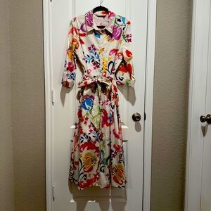 Zara Colorful Floral/Paisley Print Maxi Dress -Size XL